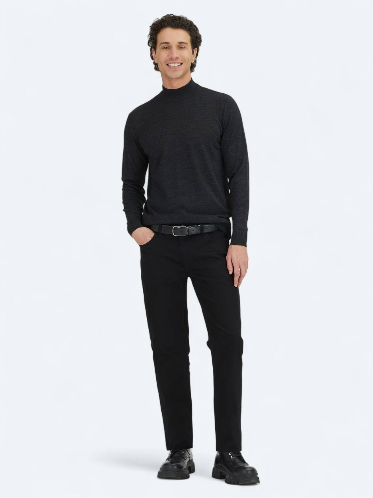 Kohle Strick Sweatshirt