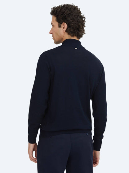 Marineblaues Strick-Sweatshirt