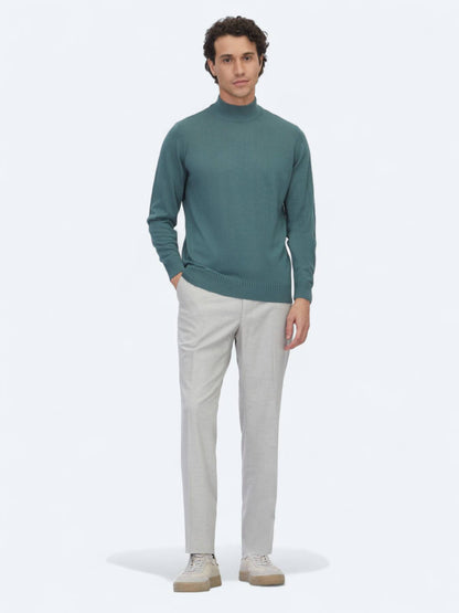 Dunkelmint Strickpullover