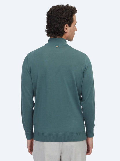 Dunkelmint Strickpullover