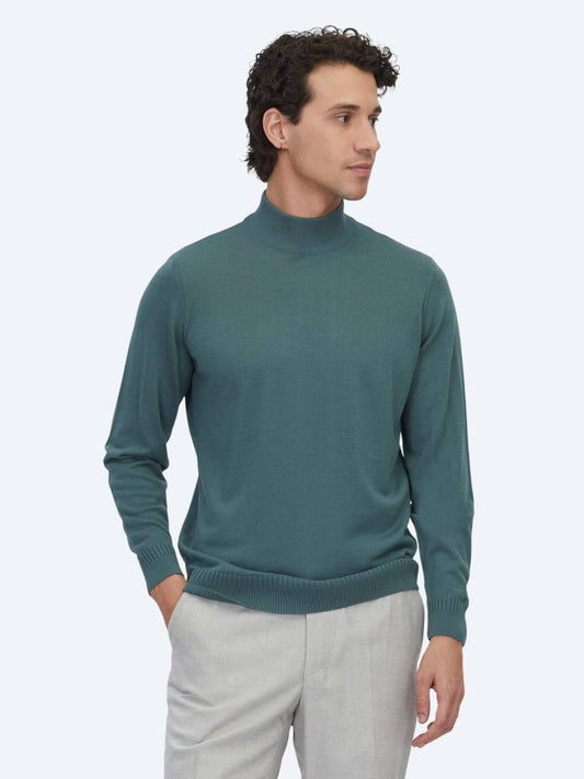 Dunkelmint Strickpullover