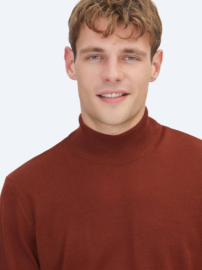 Rotes Strickoberteil Sweatshirt