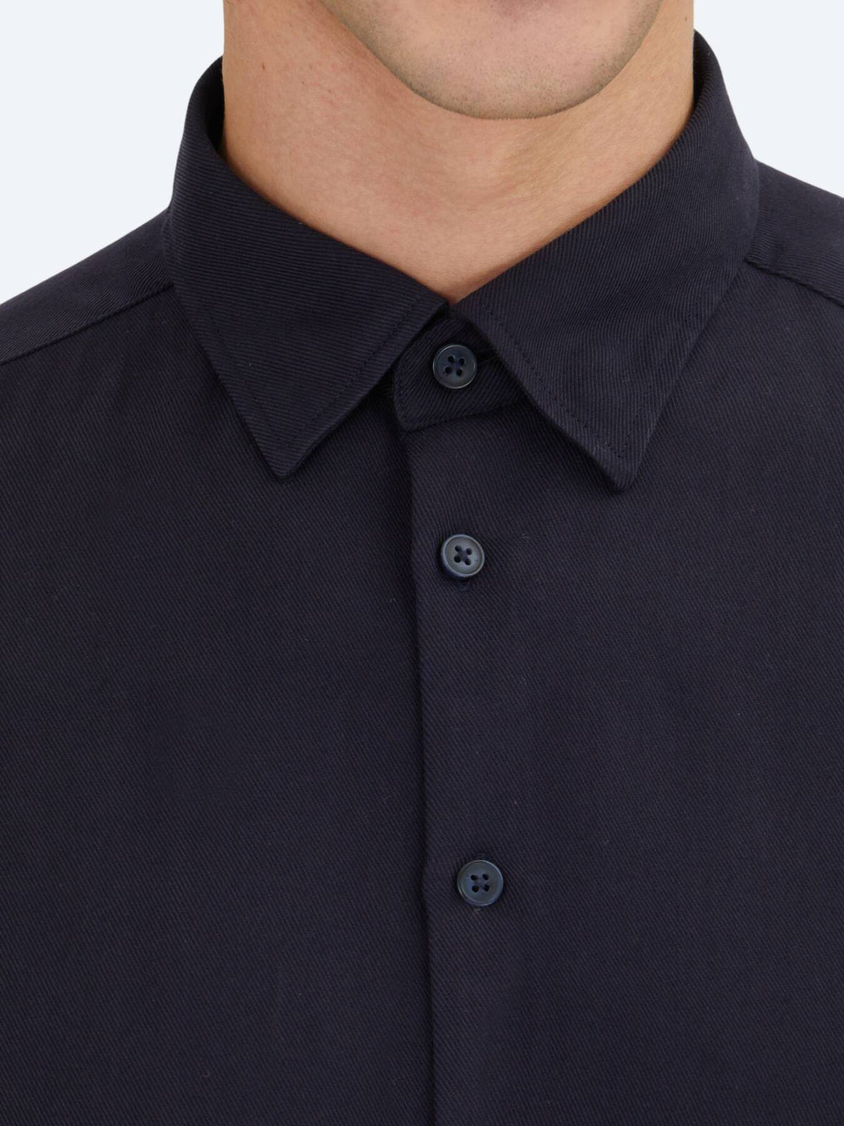 Marineblaues Regular Fit Casual Hemd