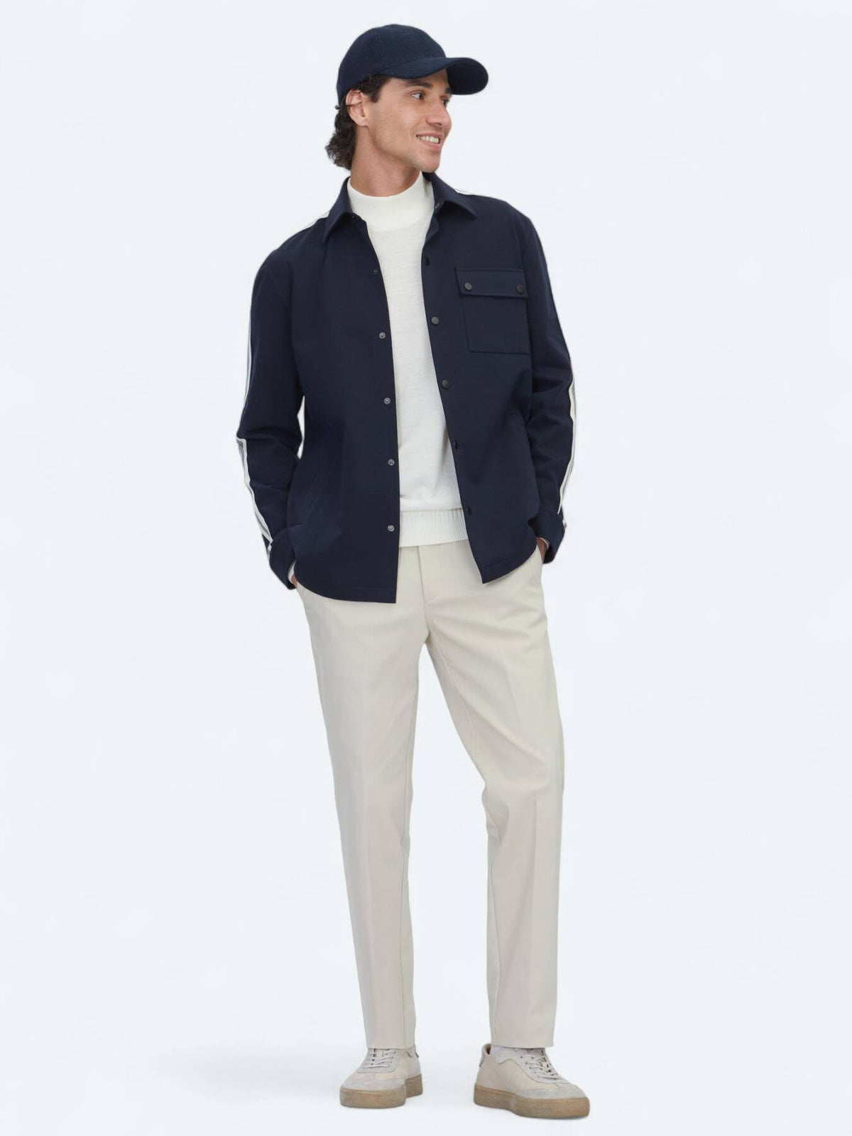 Marineblaues Overshirt