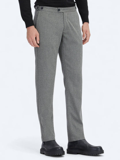 Harte Kohle Weben Regular Fit Freizeithose