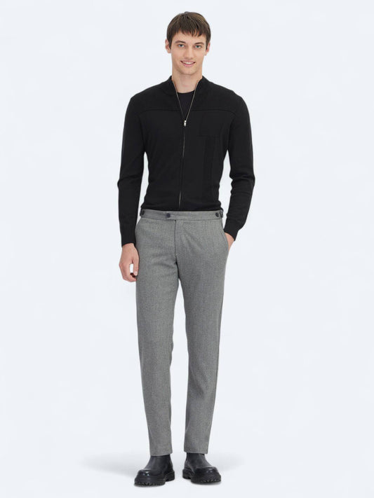 Harte Kohle Weben Regular Fit Freizeithose