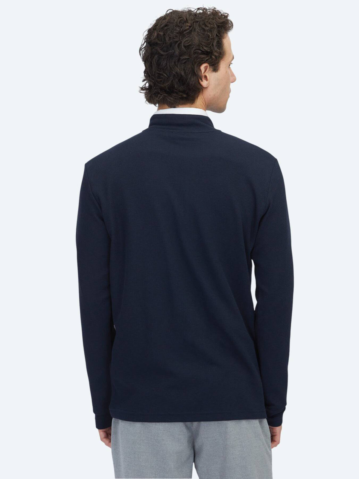 Marineblaue Ripp-Shortsleeve T-Shirt