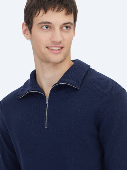 Marineblauer Strickpullover