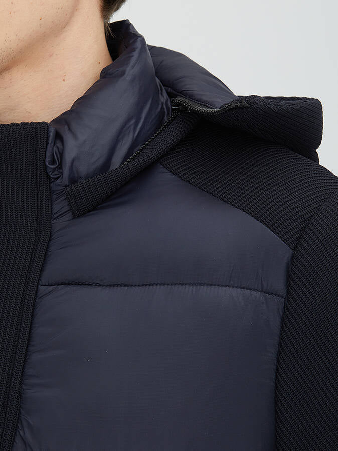 Marineblau Regular Fit Kapuzenjacke