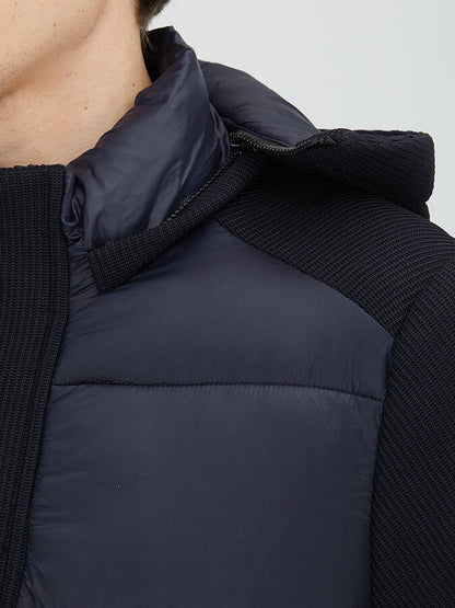 Marineblau Regular Fit Kapuzenjacke