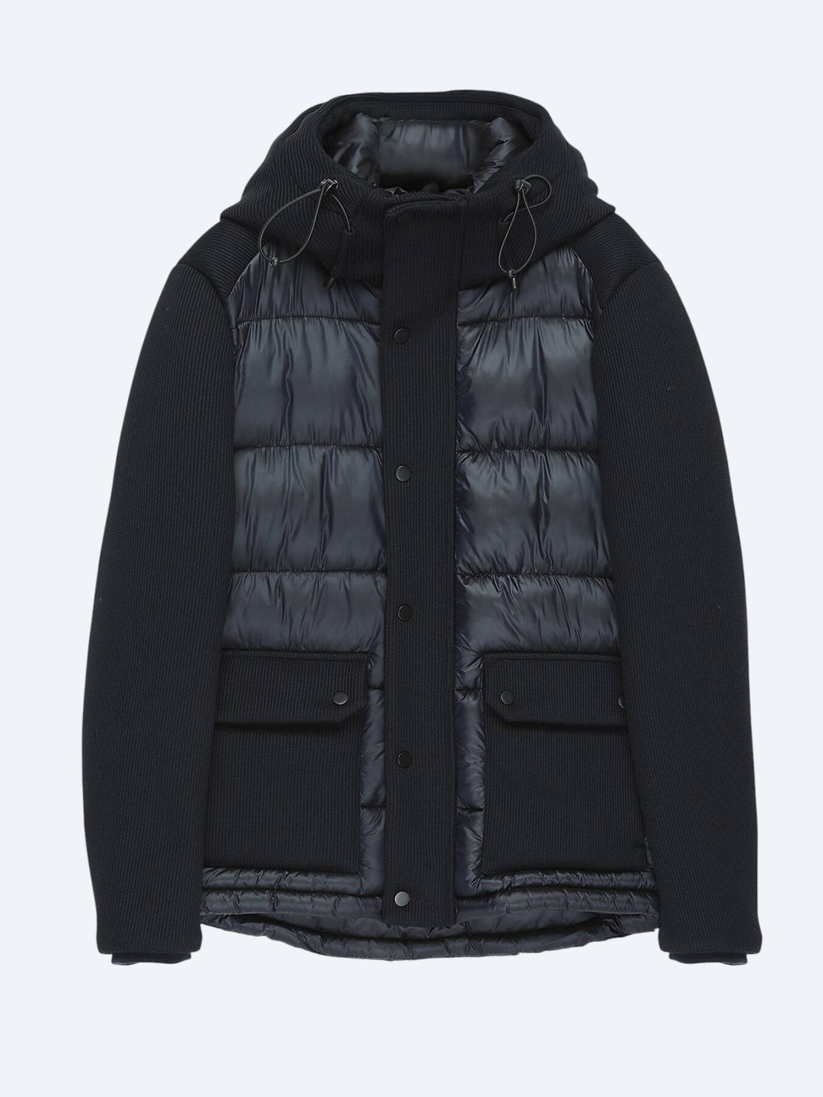 Marineblau Regular Fit Kapuzenjacke