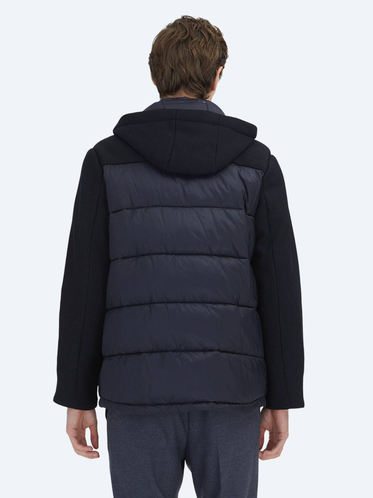 Marineblau Regular Fit Kapuzenjacke
