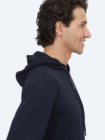 Marineblau Kapuzenpullover