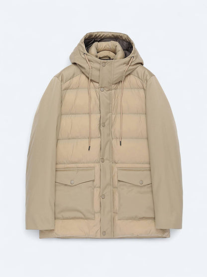 Buff Kapuzen Casual Weben Mantel