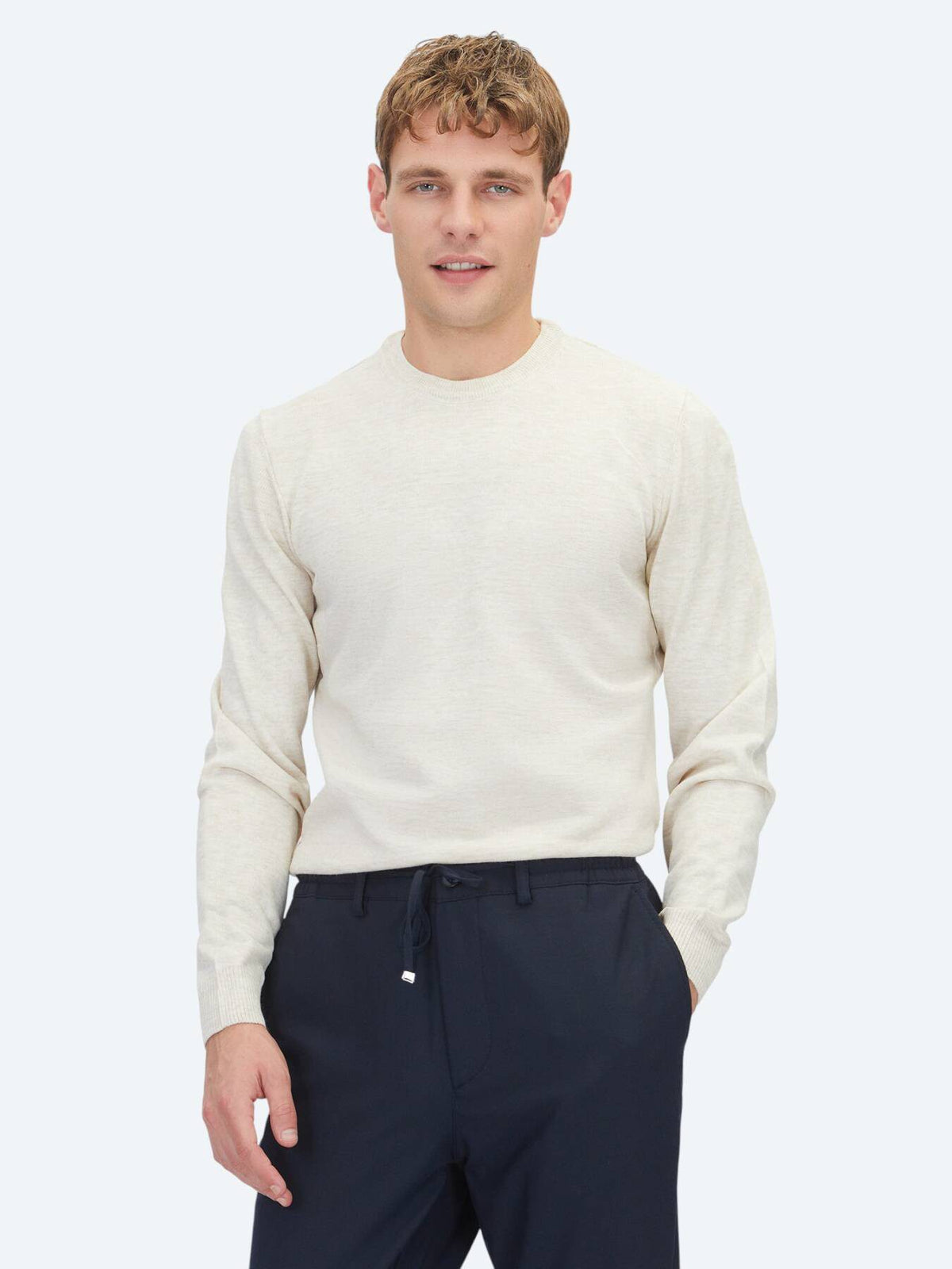 Beige Strickpullover