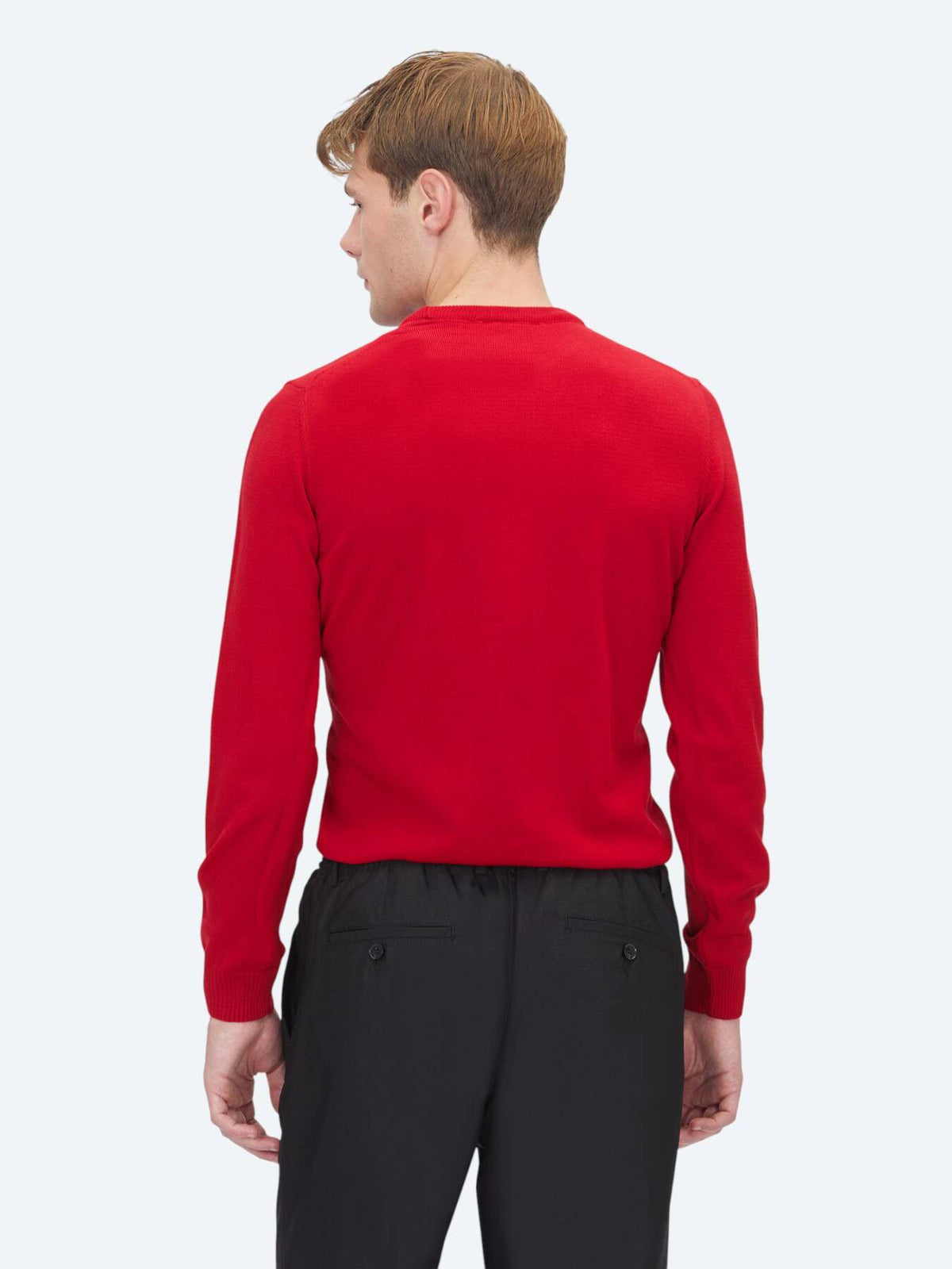 Rotes Strick-Sweatshirt