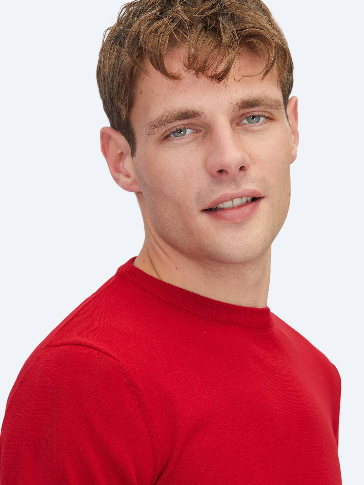 Rotes Strick-Sweatshirt