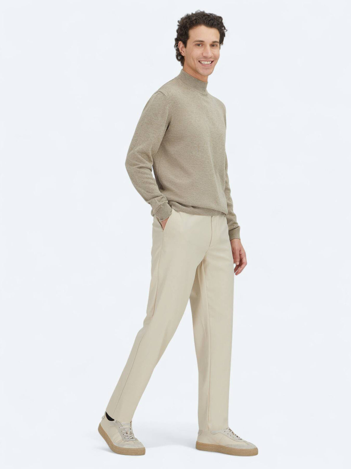 Beige Strickpullover