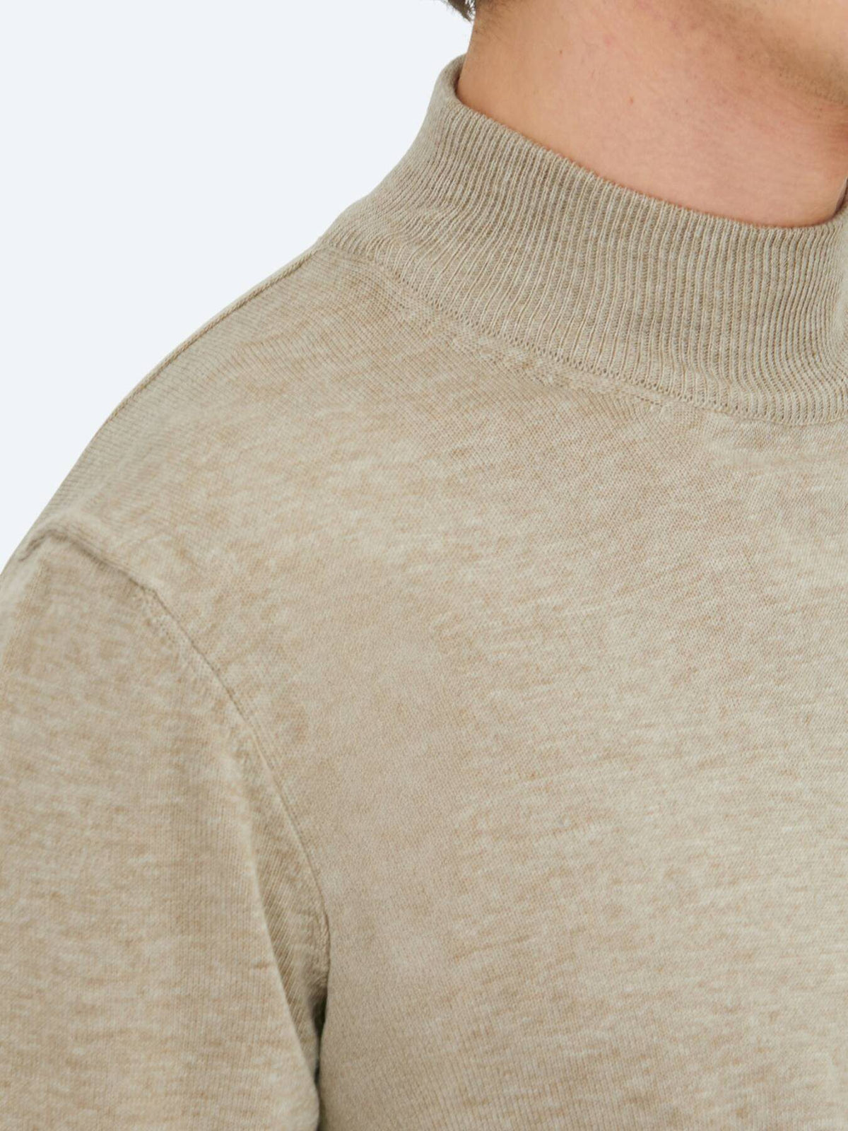 Beige Strickpullover