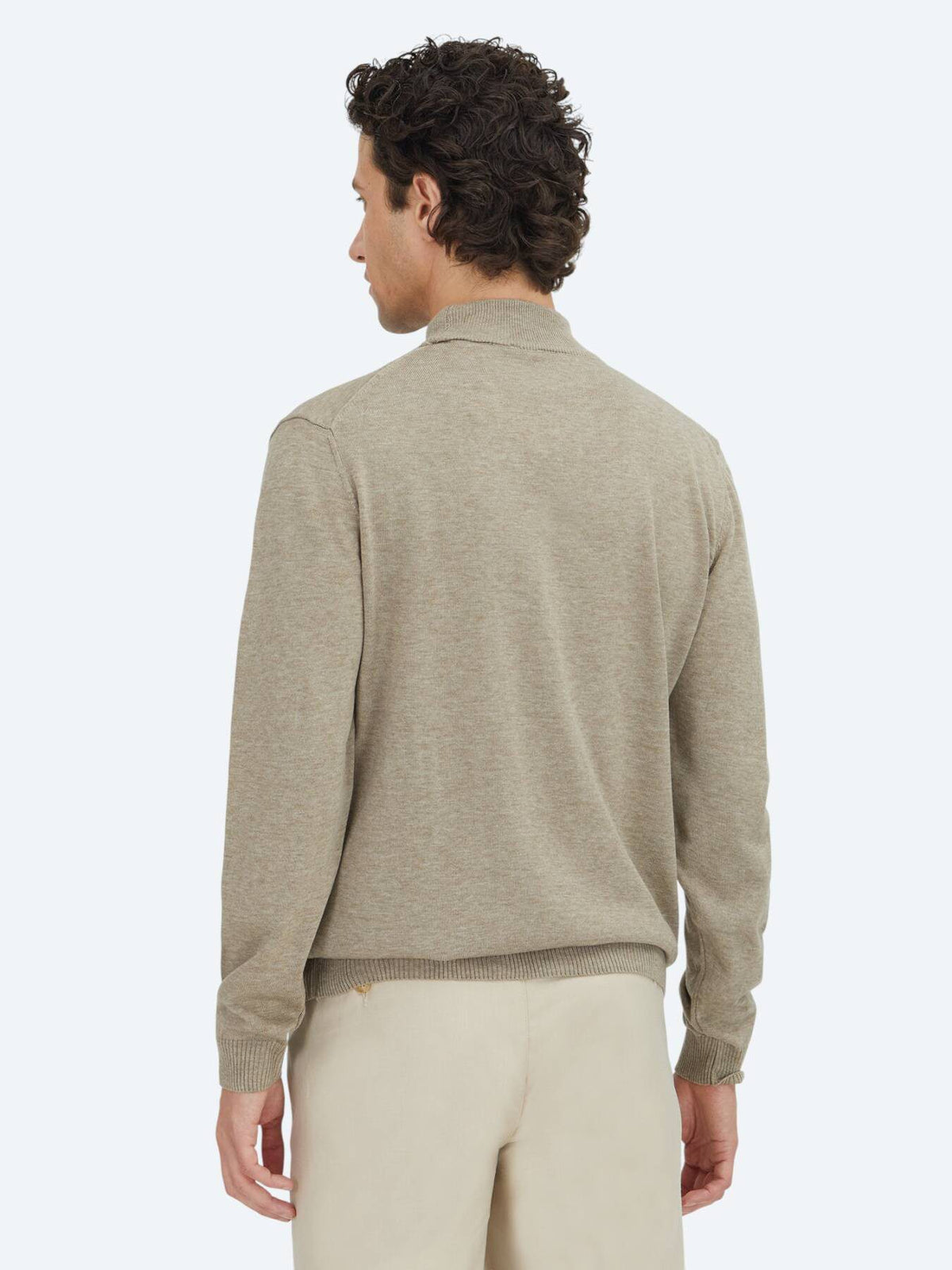 Beige Strickpullover