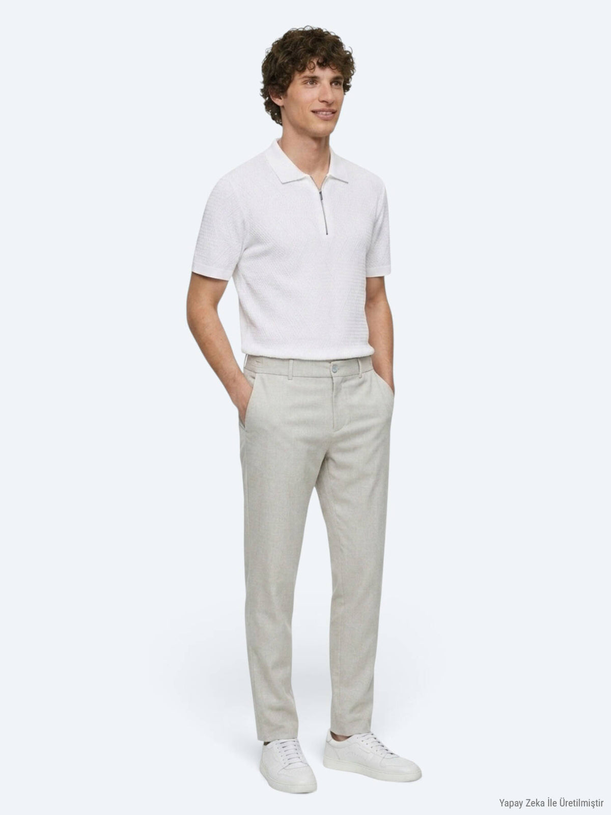 Grau Gewebte Jogginghose Casual Fit