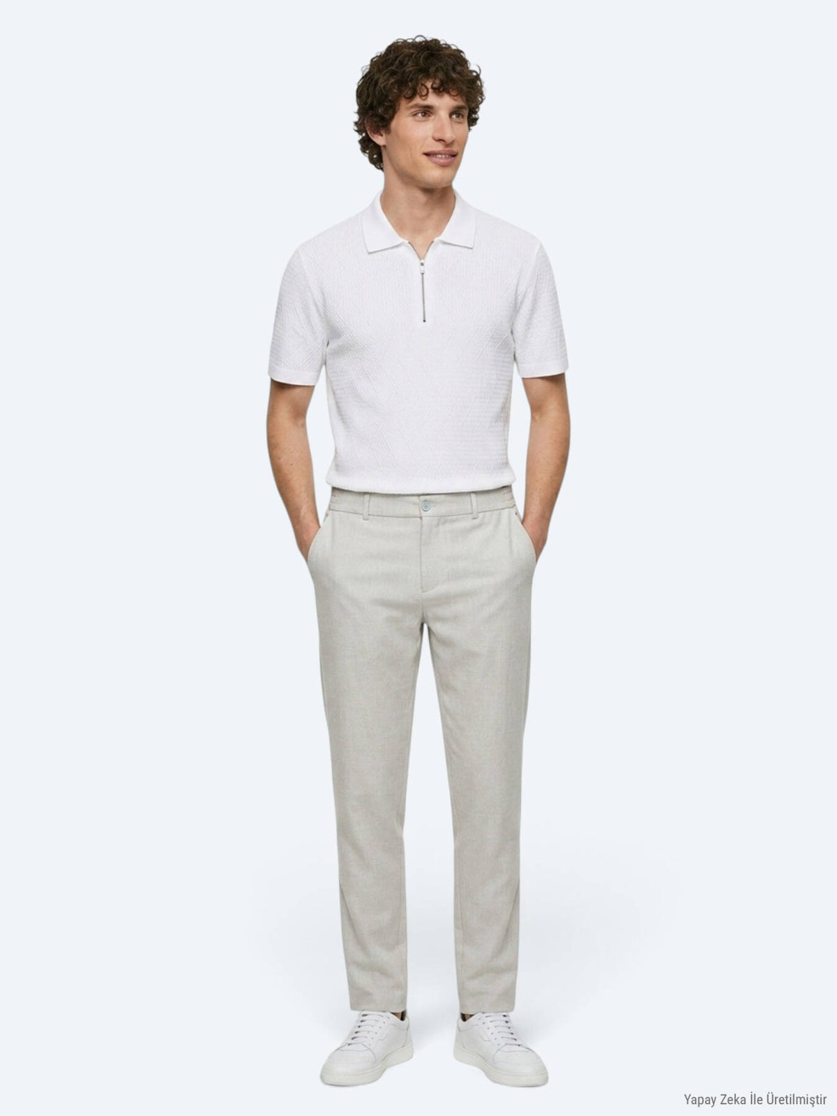 Grau Gewebte Jogginghose Casual Fit