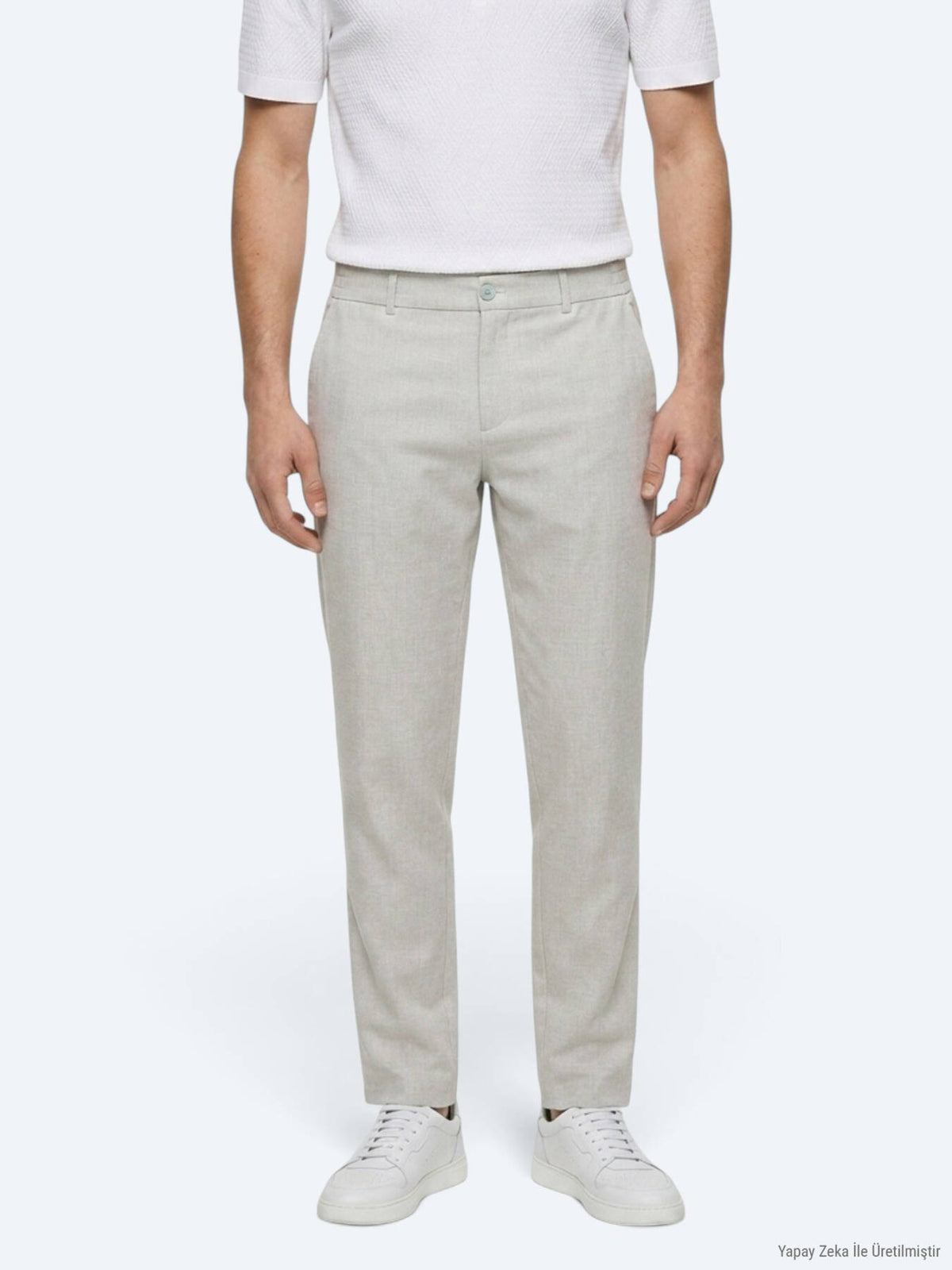 Grau Gewebte Jogginghose Casual Fit