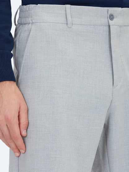 Grau Gewebte Jogginghose Casual Fit