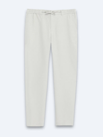 Beige Velours Jogginghose Casual Fit