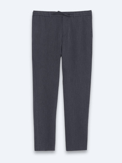 Navy Blaue Velours Jogginghose Casual