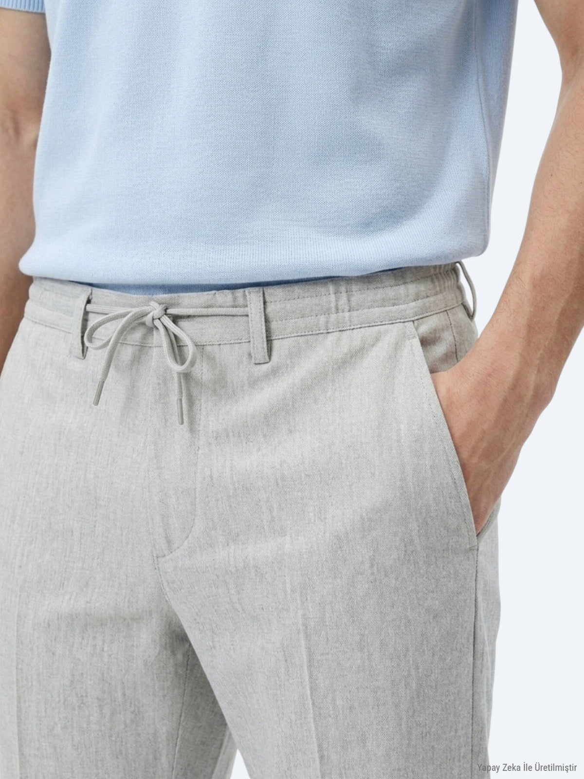 Graue Jogginghose mit Webmuster