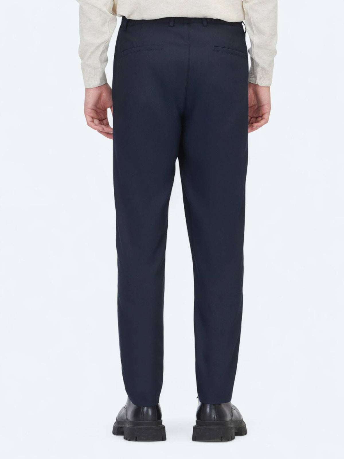 Marineblaue Jogginghose mit Webmuster