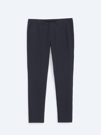 Marineblaue Jogginghose mit Webmuster