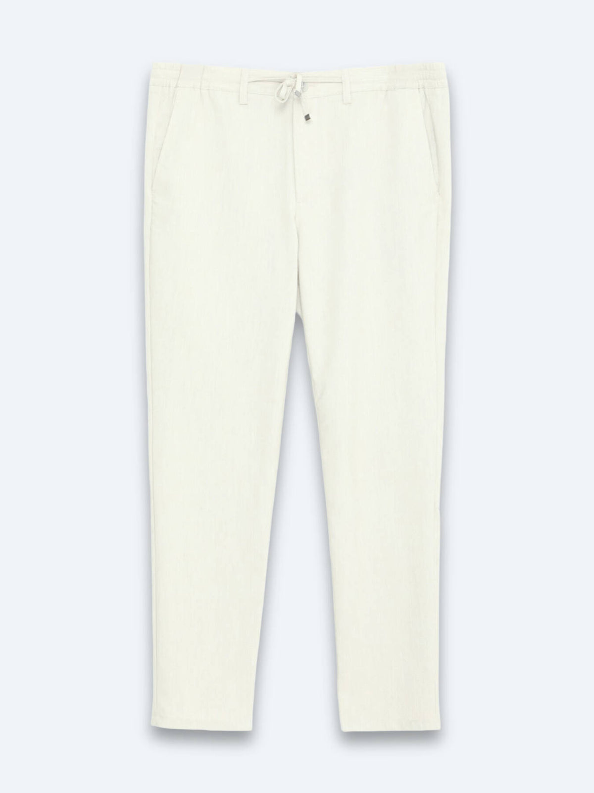 Hellbeige Jogginghose mit Webmuster