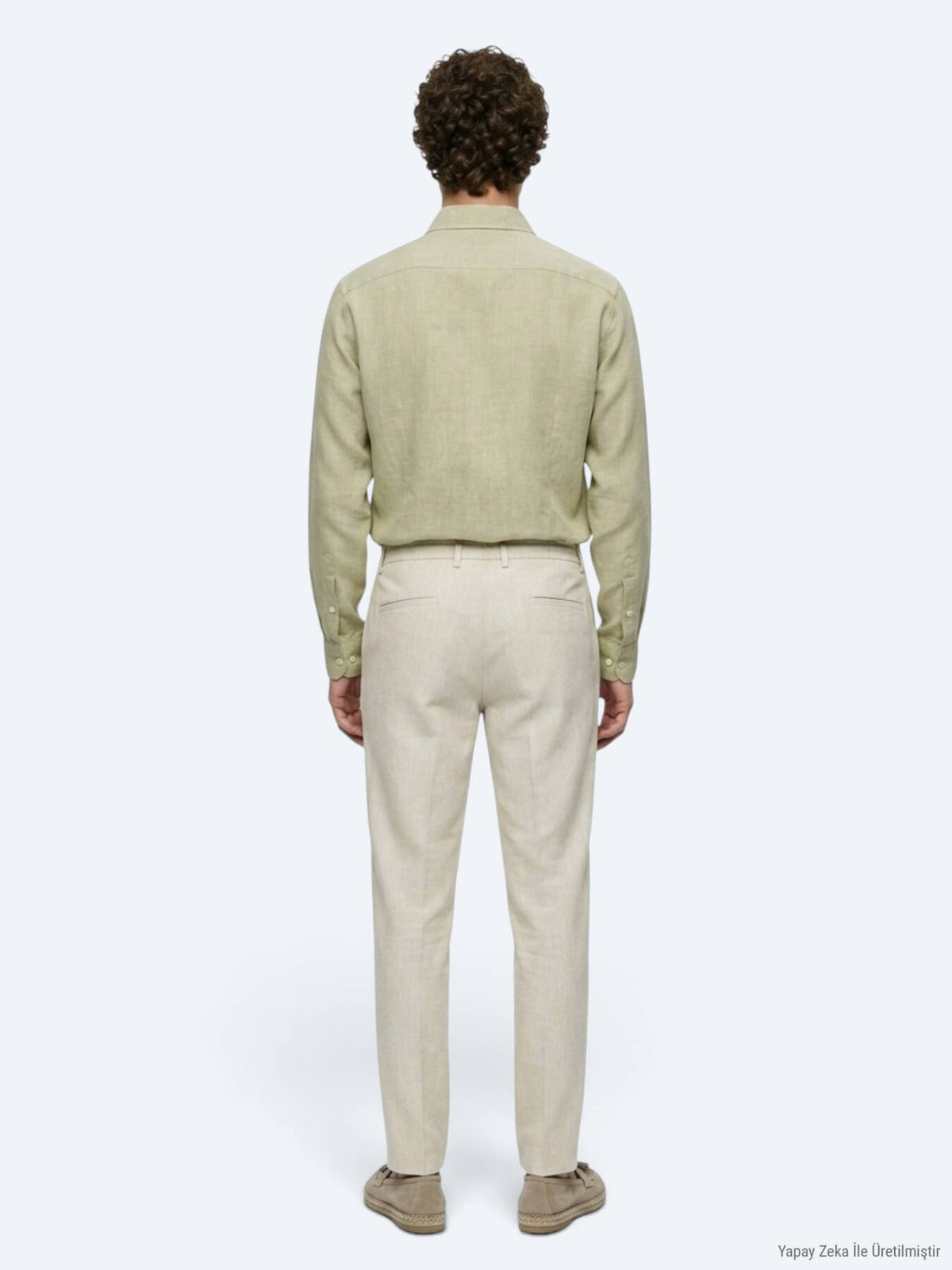 Hellbeige Jogginghose mit Webmuster