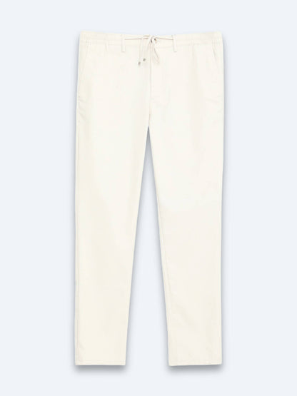 Hellbeige Jogginghose mit Webmuster