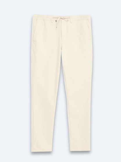Dunkelbeige Jogginghose mit Webmuster