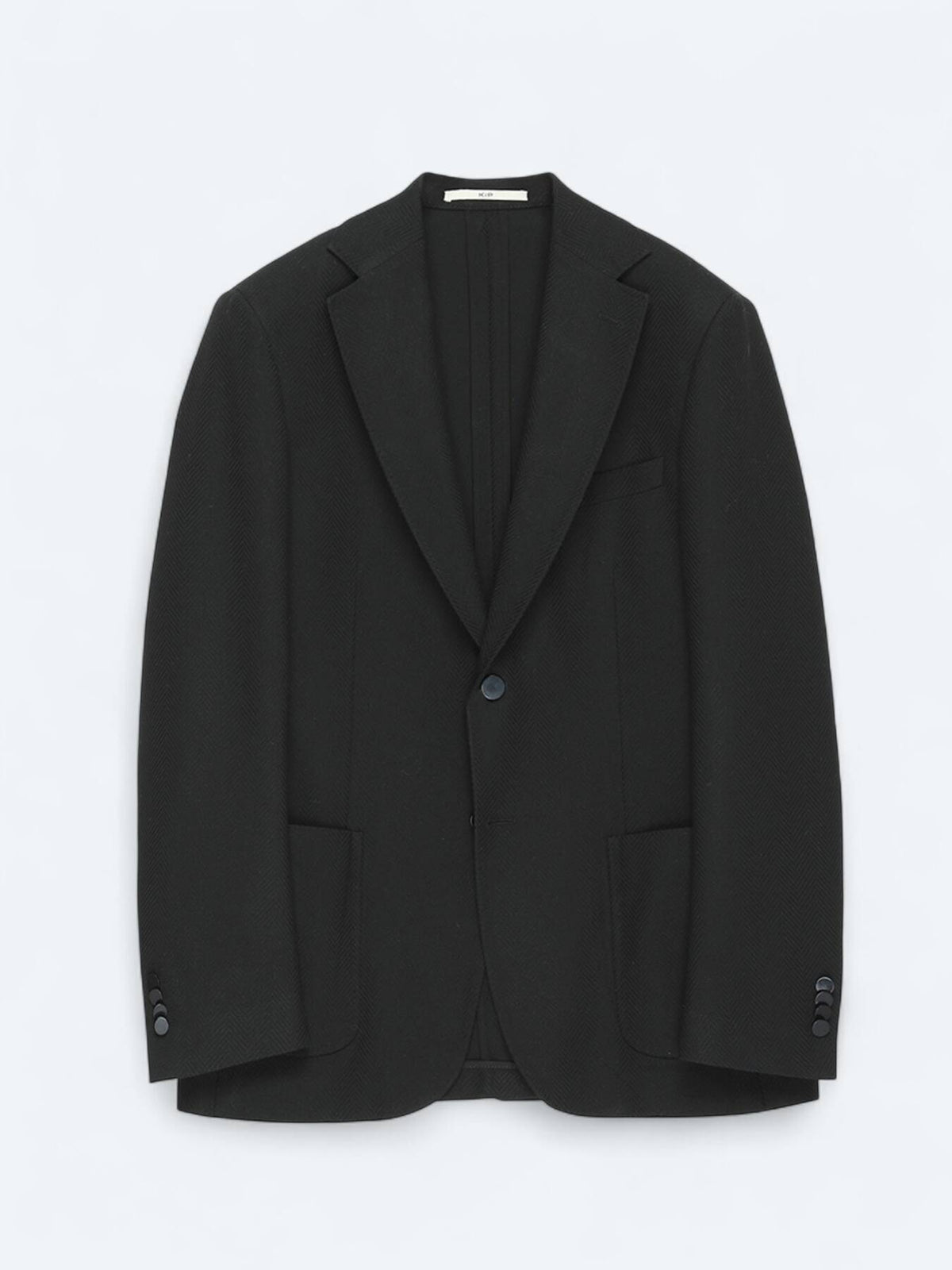 Schwarze gemusterte Modern Fit Jacke