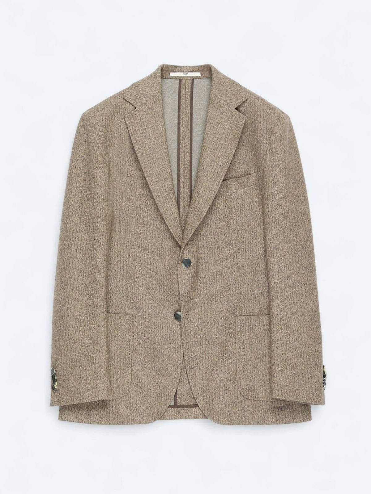 Braun Bedruckte Modern Fit Jacke