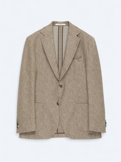 Braun Bedruckte Modern Fit Jacke