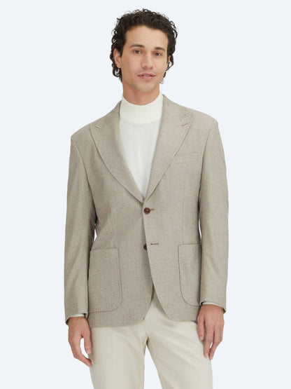 Braun Karierte Modern Fit Jacke