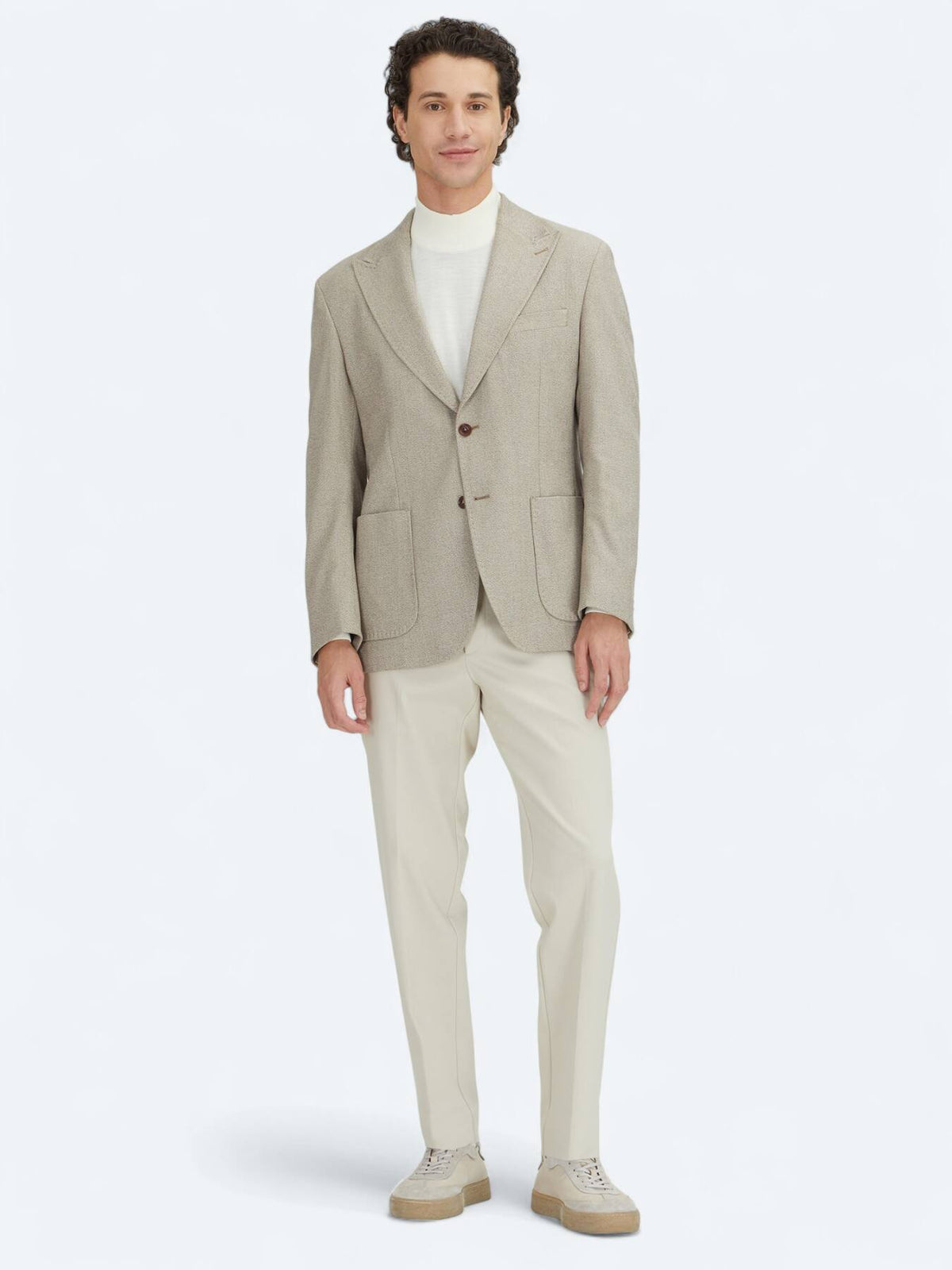 Braun Karierte Modern Fit Jacke