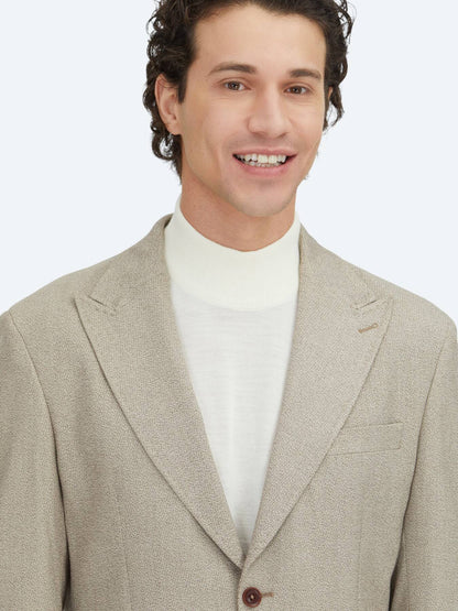 Braun Karierte Modern Fit Jacke