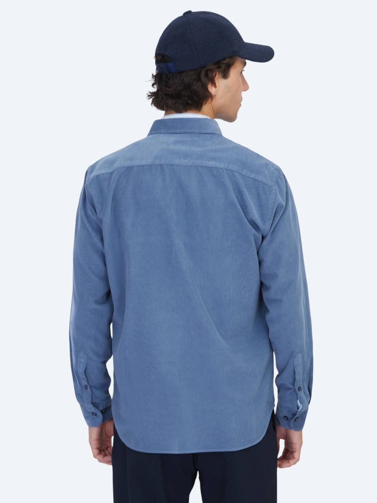 Blau Gestreiftes Regular Fit Casual Hemd 100% Baumwolle