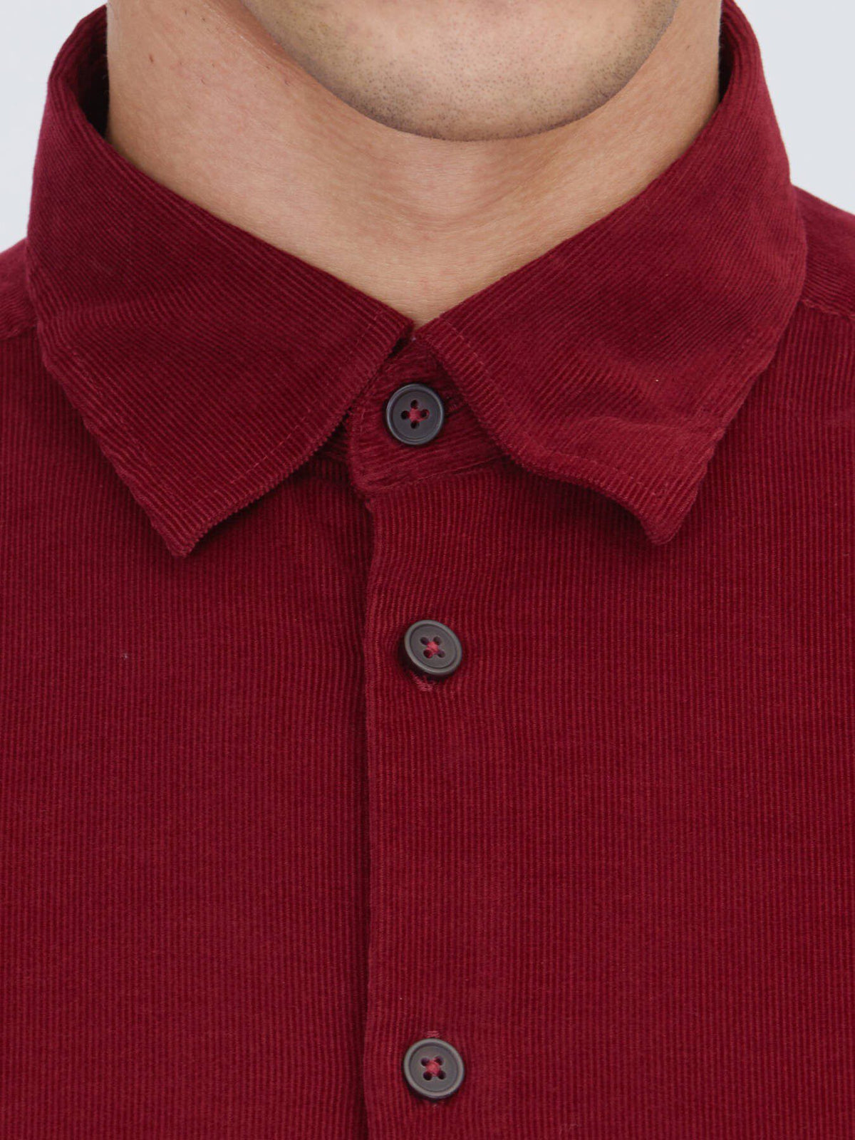 Rot gestreiftes Regular Fit Casual Hemd 100% Baumwolle