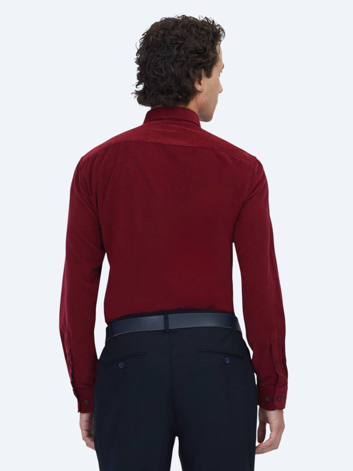 Rot gestreiftes Regular Fit Casual Hemd 100% Baumwolle