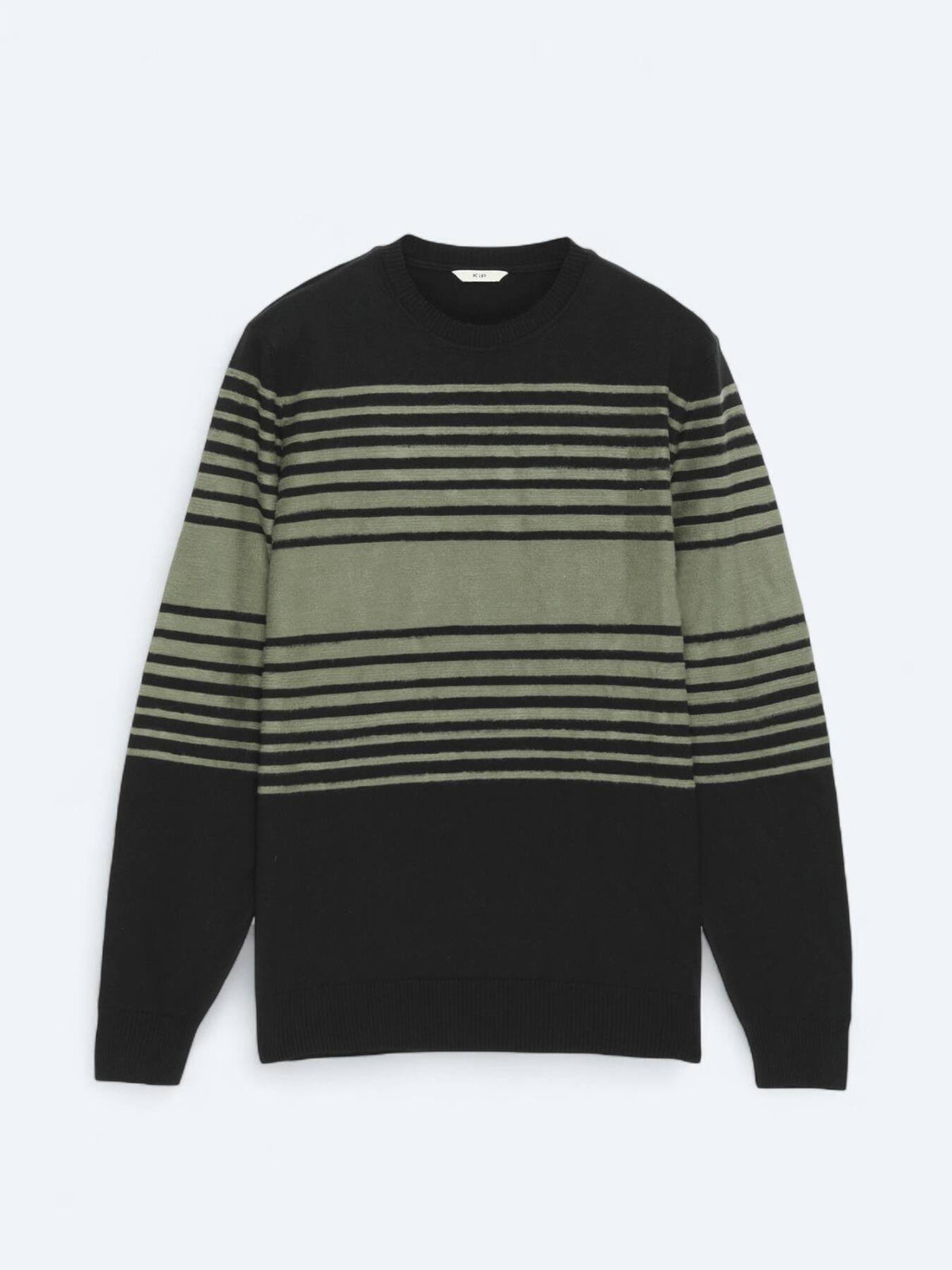Schwarzes Strick-Sweatshirt