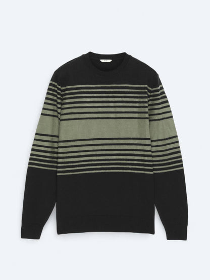 Schwarzes Strick-Sweatshirt