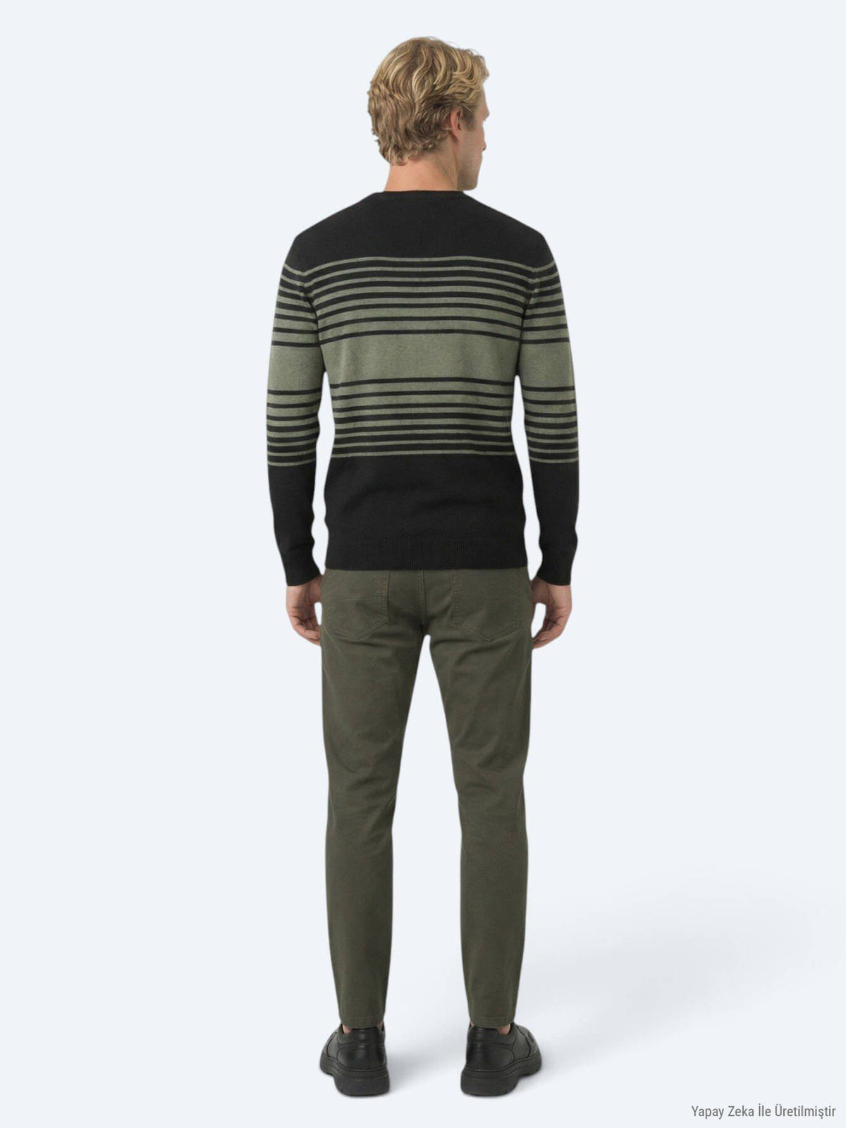 Schwarzes Strick-Sweatshirt