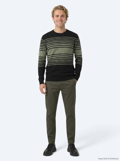 Schwarzes Strick-Sweatshirt